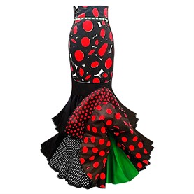 Flamenca falda y top flamenco de encaje.