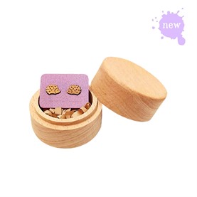 Micro-pendientes madera: ¡mis erizos!