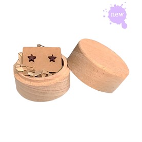 Micro-pendientes madera: ¡tienes estrella!